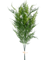Artificial Branch Fern Deluxe 127 cm har höga, fjäderljusgröna konstgjorda ormbunkar, buntade med ett brunfärgat rep, mot en vanlig vit bakgrund.