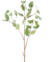 Den konstgjorda grenen Mint Leaf 97 cm grön har flera tunna stjälkar med gröna ovala blad mot en vanlig vit bakgrund.