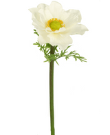 Konstgjord blomma Anemone 43 cm vit