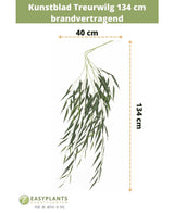 Konstgjort löv Weeping Willow 134 cm brandhämmande