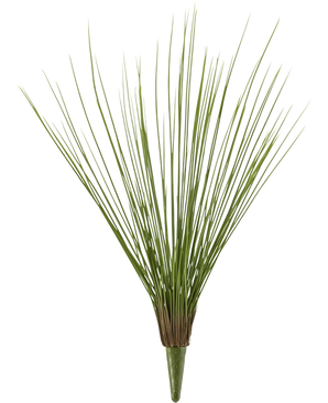 Konstgräsplantan Royal Grass UV 60 cm har höga, tunna, gröna konstgrässtamlar som är buntade vid basen och fläktar utåt, mot en vanlig vit bakgrund.