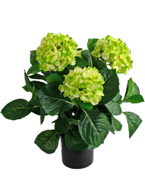 Konstgjord hortensia 43 cm grön