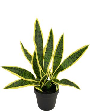 Konstgjord växt Sansevieria Laurentii 44 cm i prydnadskruka