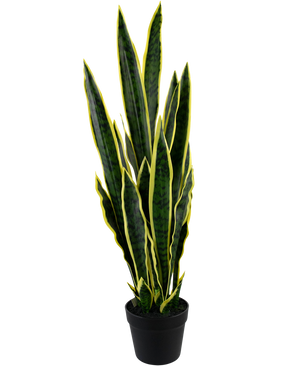 Konstgjord växt Sansevieria Laurentii 92 cm i prydnadskruka