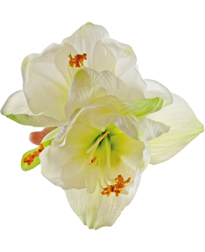 Konstgjord blomma Amaryllis vit 66 cm