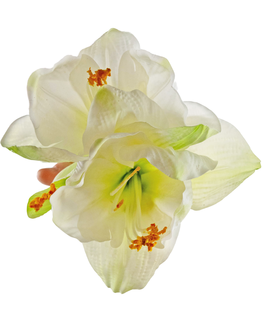 Konstgjord blomma Amaryllis vit 66 cm