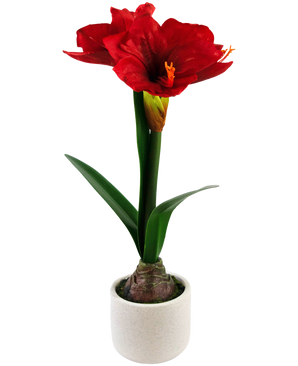 Konstgjord blomma Amaryllis röd 48 cm