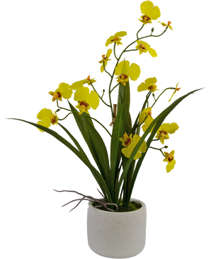 Konstgjord Oncidium Real Touch 48 cm gul