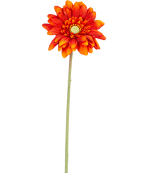 Konstgjord blomma Gerbera mini 47 cm mjuk orange
