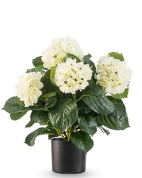 Konstgjord hortensia 43 cm vit