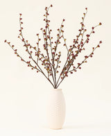 Den konstgjorda sidenblomsterbuketten Callicarpa Purple är arrangerad i en solfjäderform - perfekt för höstens utställningar eller för att visa livfulla lila sidenblommor mot en ljus bakgrund.