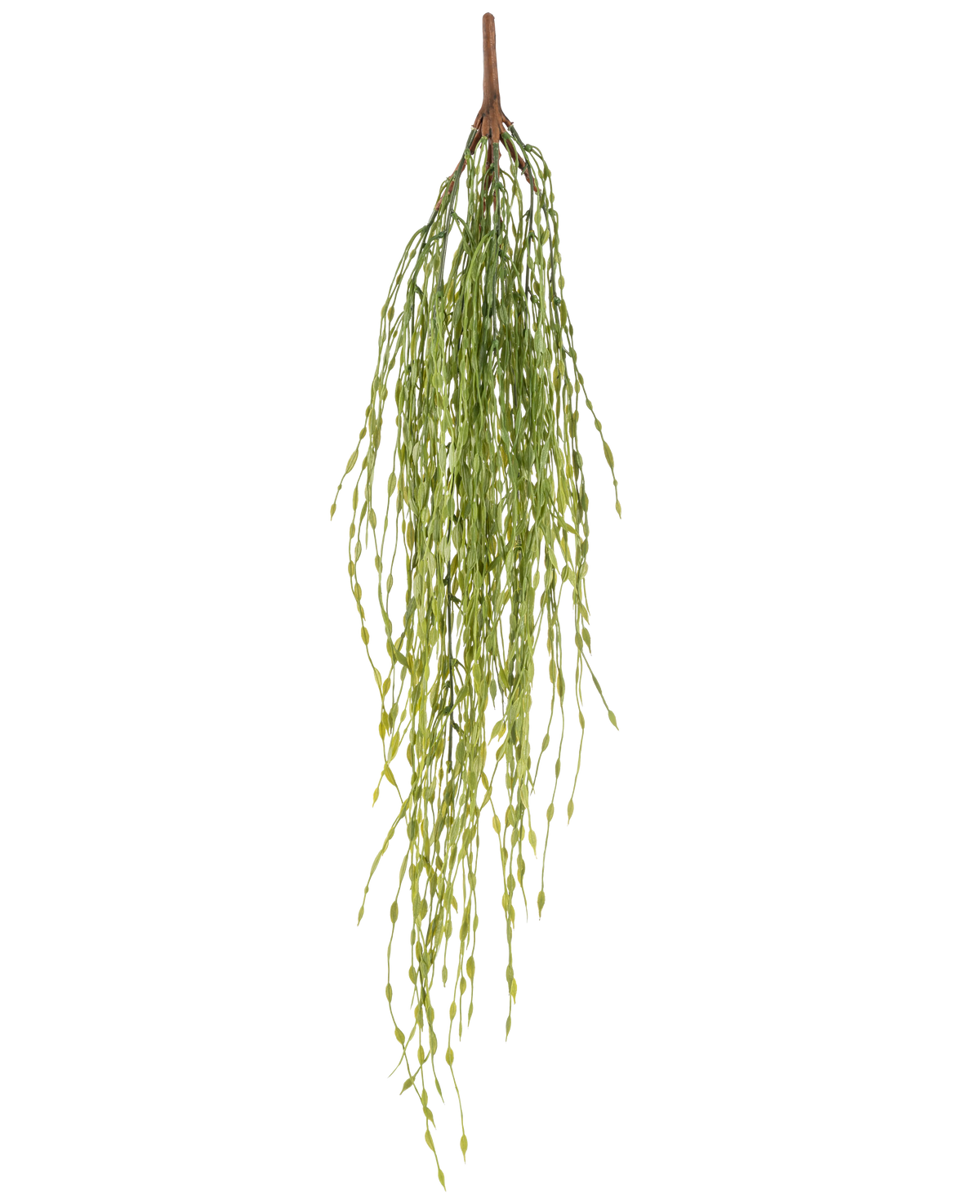 En konstgjord hängande växtgräs 76 cm, en naturtrogen grön hängande växt, tillför naturlig charm till alla rum.