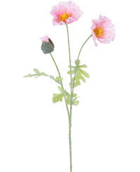 Konstgjord blomma Vallmo 73 cm ljusrosa