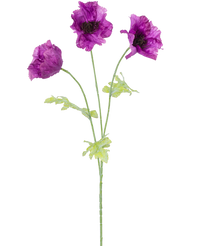 Konstgjord blomma Vallmo 73 cm lila