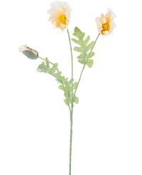 Konstgjord blomma Vallmo 73 cm kräm