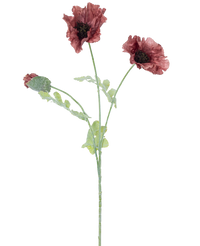 Konstgjord blomma Vallmo 73 cm lila