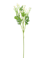 Konstgjord blomma Daisy Mini 61 cm: vit konstgjord blomma i form av en tusensköna, med vita kronblad, ett gult hjärta och gröna blad.
