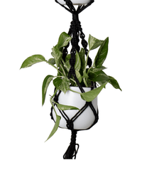 Hängande rep Macrame Dubbel spiralknut Svart Ø13 x H120 cm