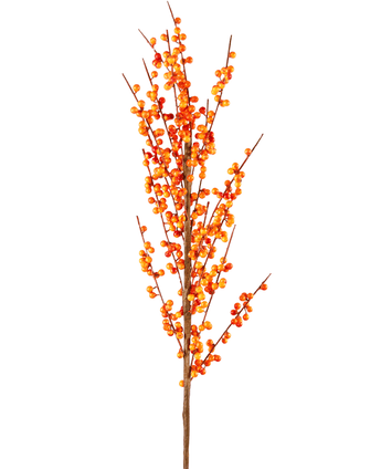 Konstgjord Ilex-gren 100 cm orange