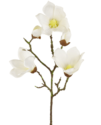 Konstgjord Magnolia Real Touch Vit 72cm