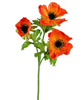 Konstgjord blomma Anemone grenad 56 cm orange