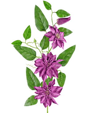 Konstgjord blomma Clematis stor 81 cm lila