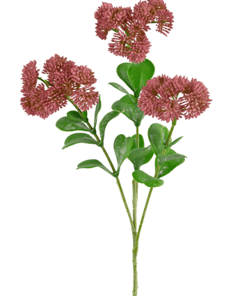 Konstgjord gren Sedum 56 cm rosa