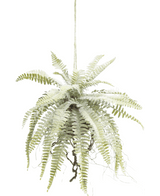 Konstgjord hängande växt Frosted Fern på boll 76 cm