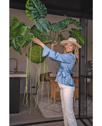 Konstgjord hängande växt Monstera Deluxe 80 cm