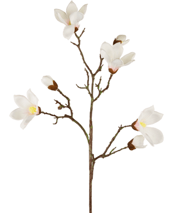 Konstgjord magnoliagren Real Touch Vit 98cm