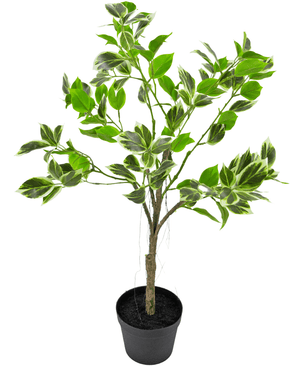 Konstgjord växt Ficus Henryi 60 cm grön/vit