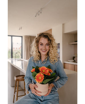 Konstgjord växt Gerbera 28 cm orange