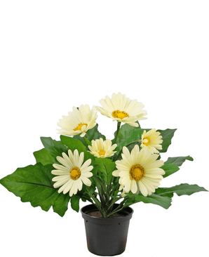 Konstgjord växt Gerbera 28 cm vit