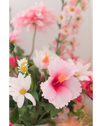 Konstgjord blomma Hibiscus 64 cm ljusrosa