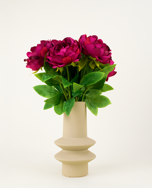 Konstgjord bukett Pion Aubergine 39 cm