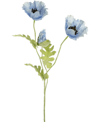 Konstgjord blomma Vallmo 73 cm blå