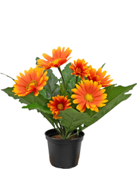 Konstgjord växt Gerbera 28 cm orange