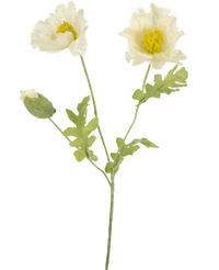 Konstgjord blomma Vallmo 73 cm vit