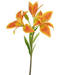 Konstgjord blomma Asiatisk lilja 66 cm orange
