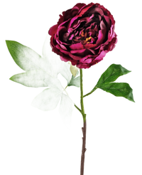 Konstgjord blomma Pion 61 cm aubergine
