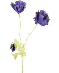 Konstgjord blomma Vallmo 73 cm lila